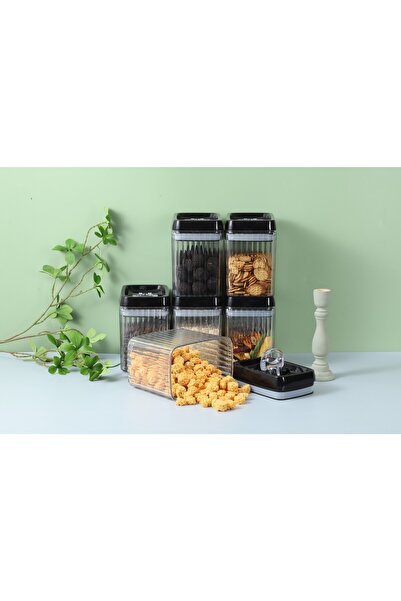 Flippy set of 4 plastic airtight containers, 2×1.5L & 2×3.3L, transparent
