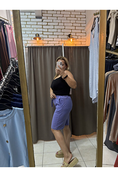 TUBA TOPTAŞ Combed Cotton Pocket Shorts