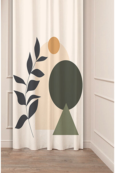 GREENDECOR Leaf Vase Bohemian Minimalist Beige Cream Patterned Special Design...