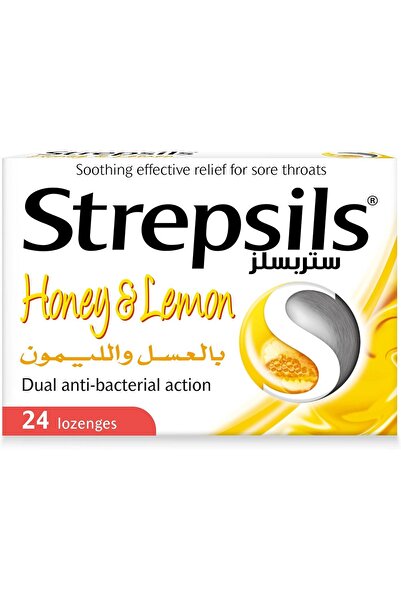 STREPSİLS معينات العسل والليمون - 24 قرصًا