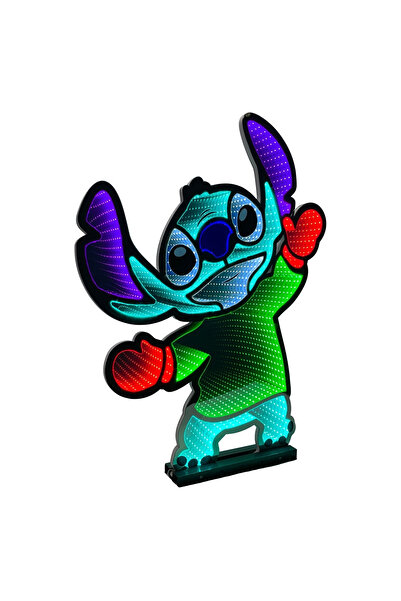 Disney Decorațiune luminoasă Stitch dansând, Infinity Light, pentru interior, 45 cm, multicoloră