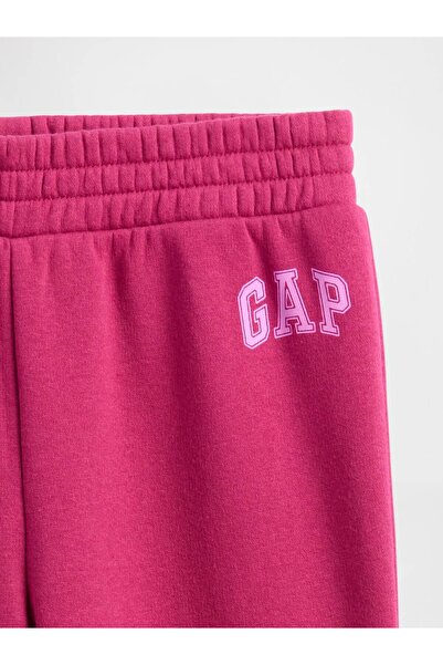 GAP Kız Çocuk Pembe Relaxed Logo Bootcut Eşofman Altı