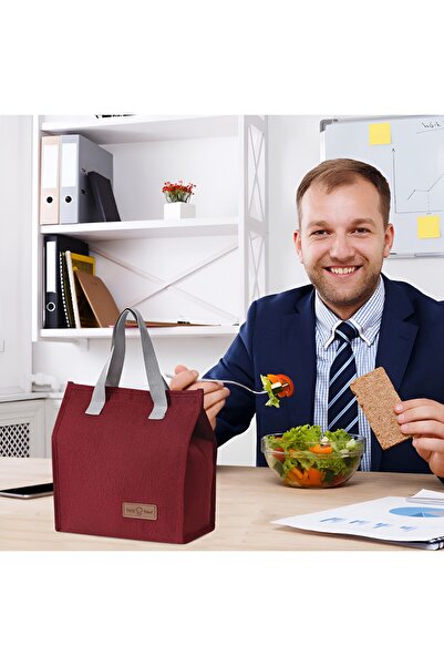 Flippy Bento Bag Flippy, Camping Cooler, Aluminum, 22.5x13x25.5 cm, 3.3 L, Cherry