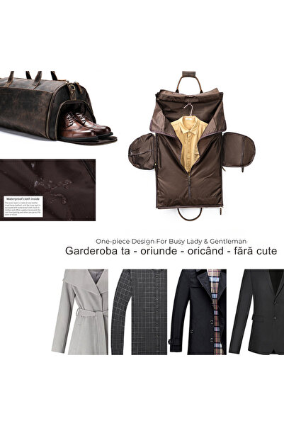 Busy Lady&Gentleman Multifunctional genuine leather travel bag