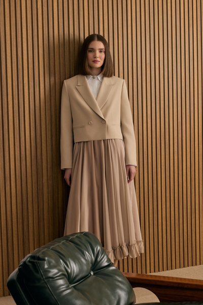 Aker Dokuma Kısa Ceket