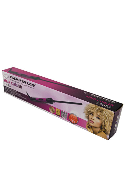 ESPERANZA Ondulator de păr Laura EBL014, bucle afro, 10 mm, ceramică, negru/roz