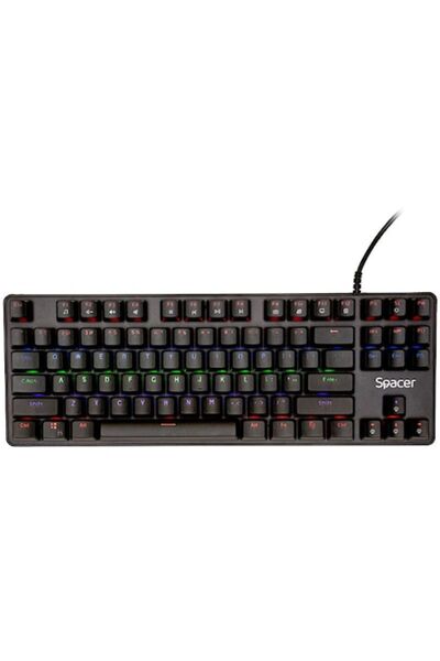 Spacer Mechanical Keyboard Immortal, Spacer, USB, Blue Switches, RGB Lighting, Black