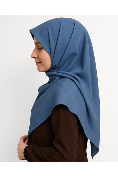 Bilenler Τζιν τετράγωνο κασκόλ – Αντιολισθητικό, άνετο και κομψό στη χρήση Indigo