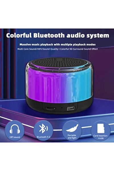 LOCK Colorful LED Bluetooth Speaker - Portable Wireless Speaker