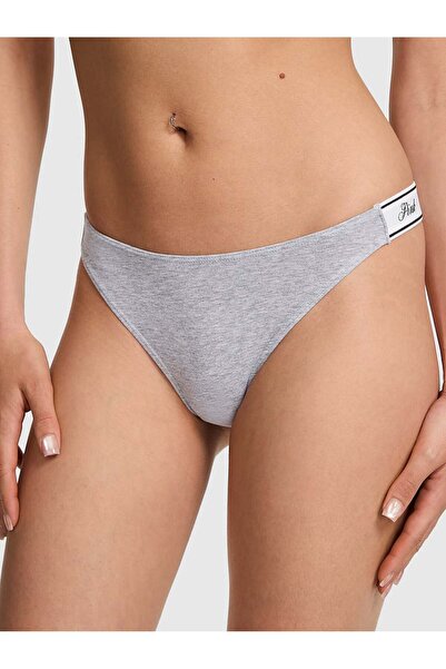 Victoria's Secret Logolu Pamuklu Derin Bacak Kesim Tanga