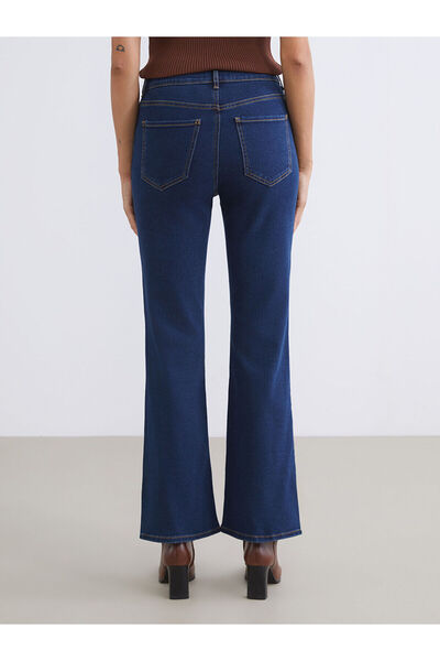 LC Waikiki Indigo Flare Kadın Jean Pantolon