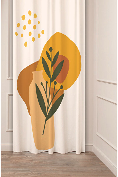 GREENDECOR Leaf Vase Bohemian Minimalist Beige Cream Patterned Special Design...