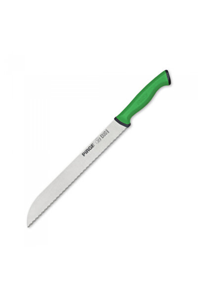 PİRGE Professional bread knife, stainless steel DUO 23cm, green handle
