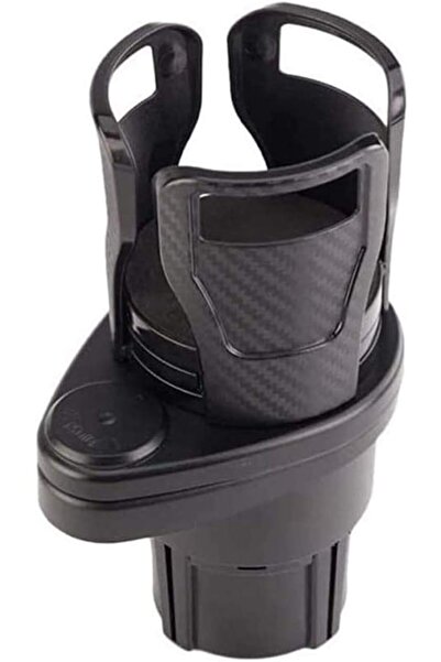 Generic حامل أكواب مياه متعدد الوظائف مثبت في السيارة، حامل أكواب سيارة عالمي 2 في 1 قابل للتوسيع