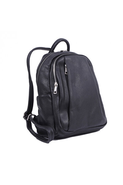 AZZURA Rucsac Chelsea, din piele 100% naturală negru, 8087