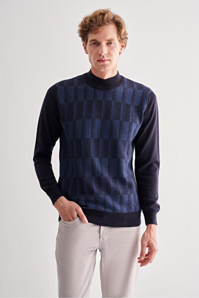 İmza Πουλόβερ από βαμβακερό πλεκτό με μακρύ μανίκι χωρίς τσέπες Comfort Fit 1012255212