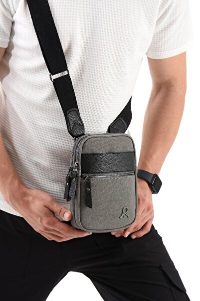 Çanta Trend Kanvas Kumaş Telefon Çantası Erkek Postacı Çanta 20*12 Cm Çapraz ...