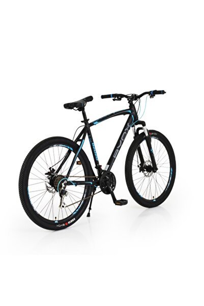byox Children's Bicycle with Aluminum Frame, Alloy Man Black Blue 27.5” 21 Shimano Speeds, Shock A