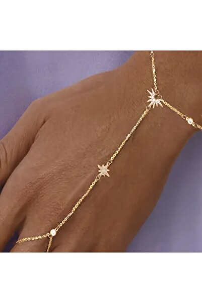 Accessories Hei Bohem Tarzı Sekizgen Yıldız Güneş Taşlı Şık Kadın Aksesuar Şahmeran Bileklik