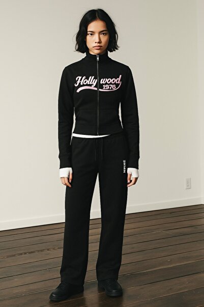 HAKKE Two Thread Print Wide Leg Pants