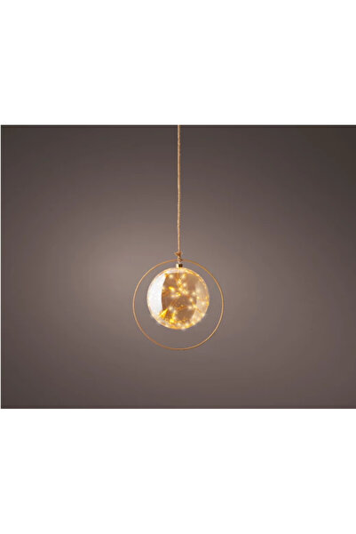 BraziPremium By OLLMA Decorative globe with 40 microleds, diameter 26 cm, warm white light, glass