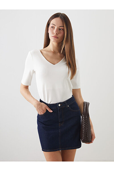 LC Waikiki Peak New Season V-Neck Bodycon Blouse