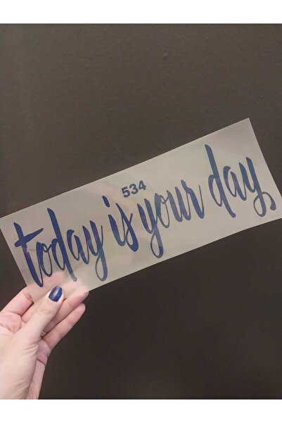 Gönülden Tasarım Plavi tekstualni transfer za peglanje Arma 26x8 cm