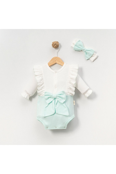 DIDuStore Çakar Baby Girl 6-9-12-18 Months Big Bow Romper