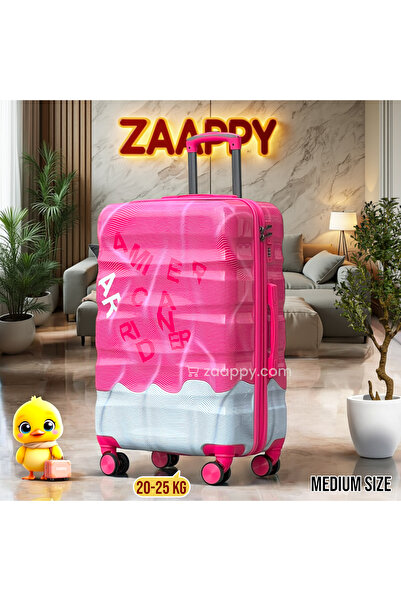 ZAAPPY Hard Shell PC Colorful Printed 24 Inch (20-25kg) Lightweight, Combination Lock