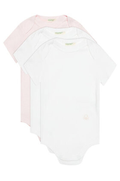 United Colors of Benetton Girl Set of 3 pairs of baby bodysuits 3GI70B079 Multicolor