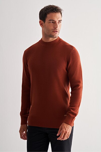 İmza Taba Half Turtleneck Long Sleeve Pocketless Comfort Fit Casual Cotton Knitwear Sweater 1012255203