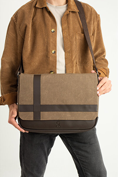 MEGA ÇANTA Canvas Series Large Volume Messenger Men's Bag