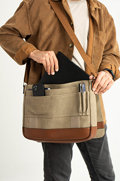 MEGA ÇANTA Canvas Series Large Volume Messenger Men's Bag