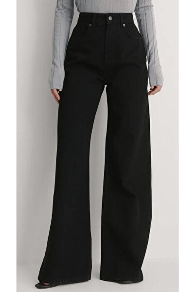 mooishan جينز بالازو أسود للنساء