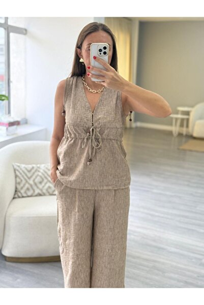 BETULAKSUBUTİK Linen Fabric Bohemian Set