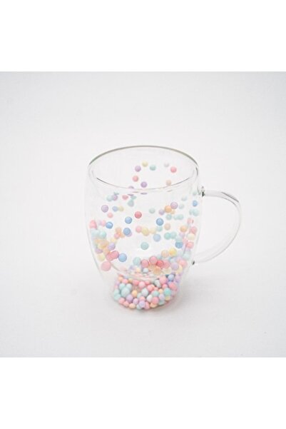 Moon House Double-walled glass mug for coffee and tea, Moon House, multicolor...