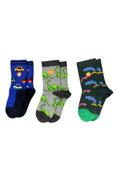 Bijutek Момчешки цветни памучни чорапи без шевове с ежедневни мотиви