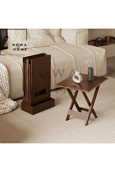 Nova Dizayn Pratik Alan Kaplamayan Çanta sehpa 4'Lü