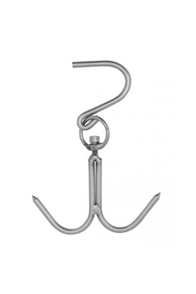 PİRGE Carlig metalic macelarie pentru agatat carne, nichel