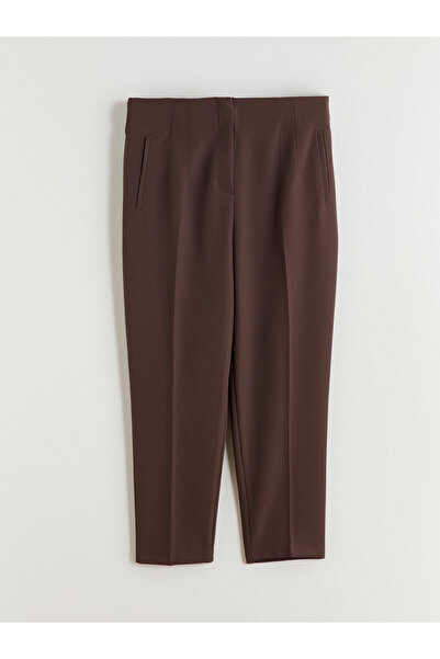 LC Waikiki Brown Standard Fit Women's Trousers