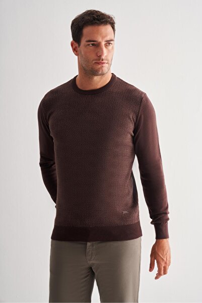 İmza Πουλόβερ από βαμβακερό πλεκτό πουλόβερ με μακρύ μανίκι χωρίς τσέπες Comfort Fit 1012255216