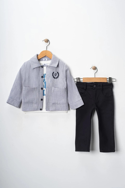 Bontino Αθλητικό σετ τριών τεμαχίων για αγόρια: Μπουφάν, Παντελόνι με Κέντημα...