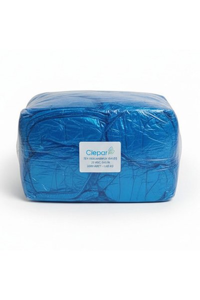 clepar Tek Kullanımlık Galoş 1000 Adet 10 mikron 1 Kg.