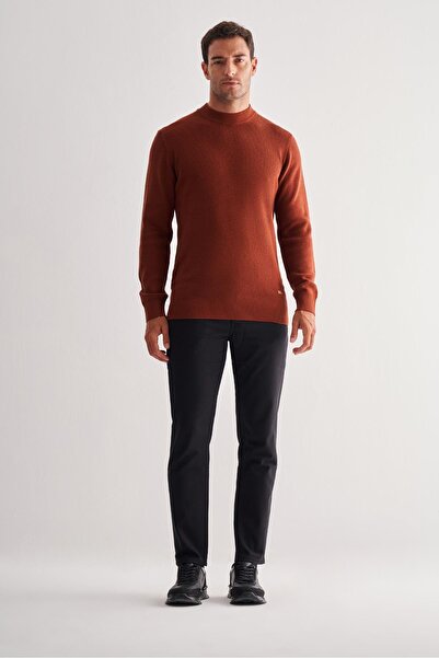 İmza Taba Half Turtleneck Long Sleeve Pocketless Comfort Fit Casual Cotton Knitwear Sweater 1012255203