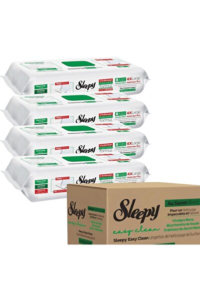 Sleepy Easy Clean Mop Compatible Cleaning Wipes - White Soap 4X50, 200 Wipes
