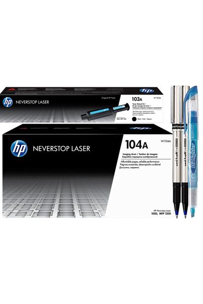 HP Original HP(103A) 1xW1103A Black Toner/Drum Cartridge Set, 2500 pages / HP(104A) 1xW1104A Black, 20000