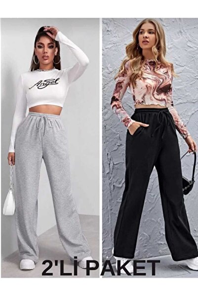 modlux 2 (ADET) Kadın Baggy Battal Büyük Beden Kaliteli Bol Kesim Esnek Rahat...