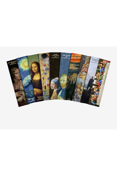 OBRO Set of 10 Cardstock Bookmarks – Famous Paintings Collection Van Gogh, Le...