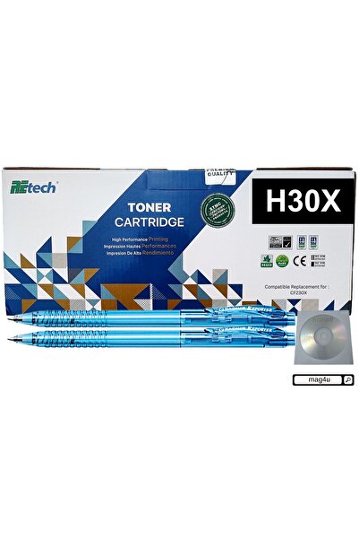 Retech Set Cartus Toner Compatibil HP(30x) CF230x Negru 3500pagini, 2xPix cu mecanism si 1xCD-R Maxe