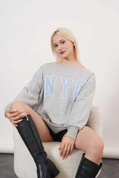 Pafi Moda Belda de înaltă calitate pentru femei Madonna guler transpirație gri